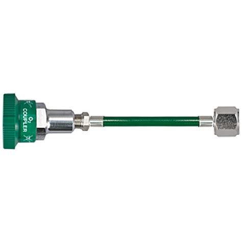Oxygen Hose Assembly, 6in Ohmeda Coupler/DISS Female | Bound Tree