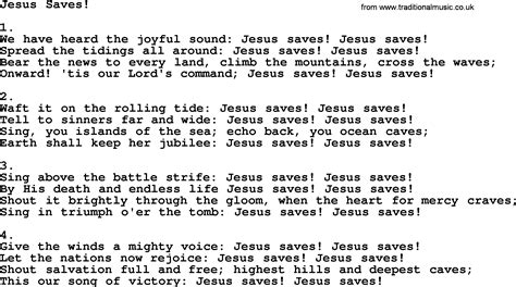 Jesus Saves! - Apostolic and Pentecostal Hymns and Songs lyrics, and PDF