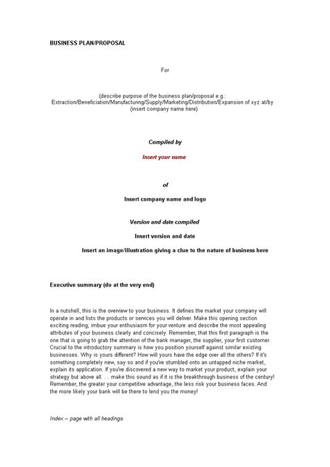 Example of Business Plan Proposal 的图像结果