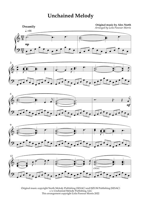 Unchained Melody (arr. Inky Celeste) by Al Hibbler Sheet Music for ...