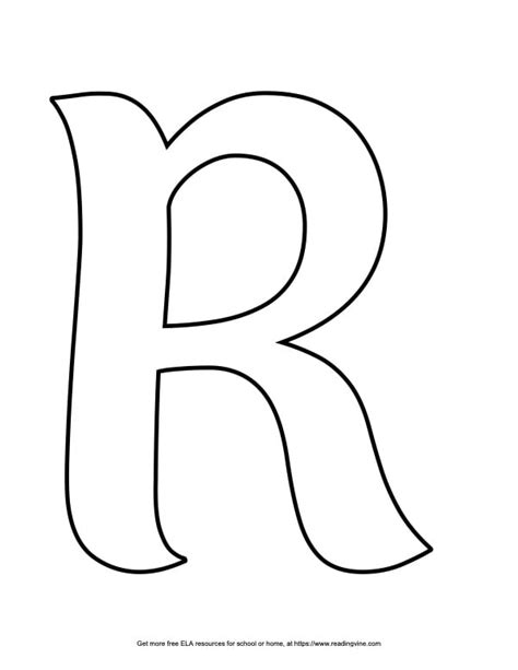 Free Printable Bubble Letter R Templates