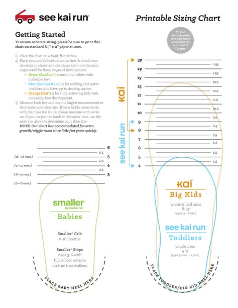 Printable Foot Sizing Chart