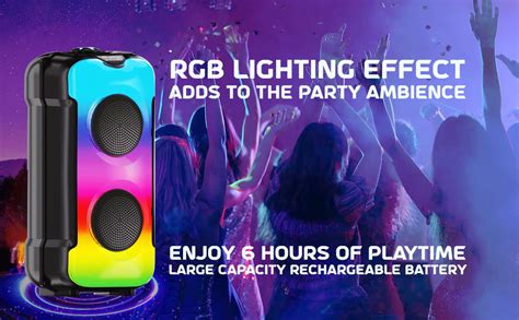 pTron Fusion Party v3 4-inch Dual Woofer 40W Bluetooth Party Speaker w ...