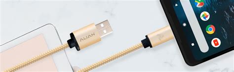 ALIAN Type-C Cable | Nylon Braided | 1 Meter with Quick Charging (3.0 ...