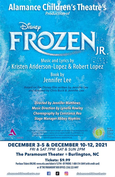 Disney Frozen Jr. – Alamance Children's Theatre