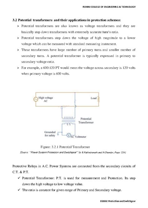 EE8602 Final Exam Notes: Potential Transformers & Protection Schemes ...