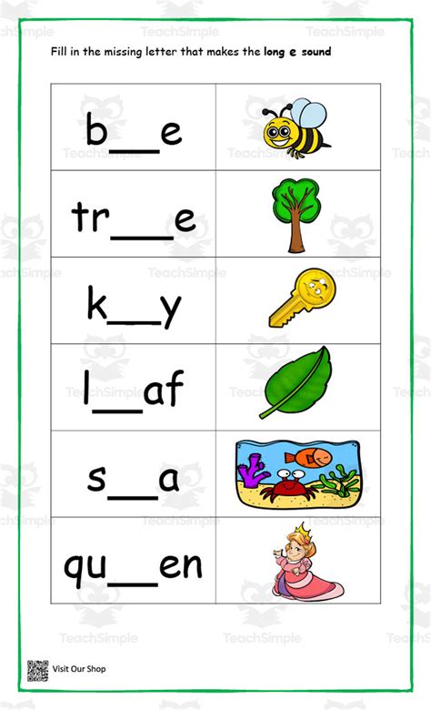 Edphonics Worksheet 的图像结果