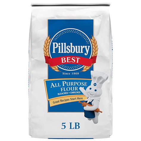 Pillsbury Best All Purpose Flour, 5 Lb Bag for Plain Bake and Pastry ...