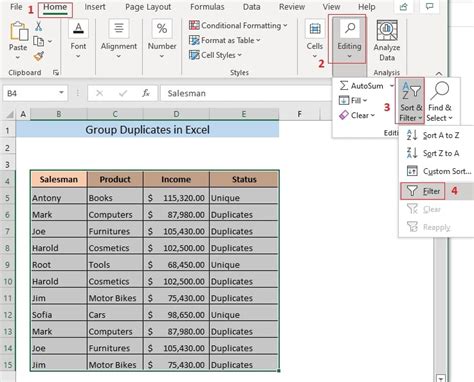 Image result for Excel Group Duplicate