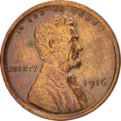 One Cent 1916 Wheat Penny, Coin from United States - Online Coin Club