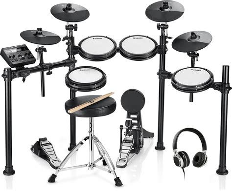 Alesis Nitro Max Kit Electric Drum Kit with Quiet Mesh Pads, 10" Dual ...
