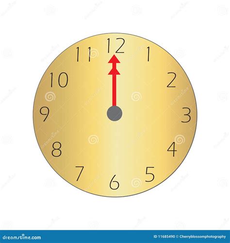 Twelve O Clock stock vector. Illustration of noon, watch - 11685490