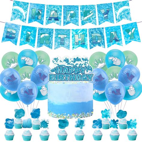 Buy Ocean Sea Waves Birthday Party Decorations Ocean Waves Party ...