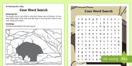 Cave Adjectives Word Mat