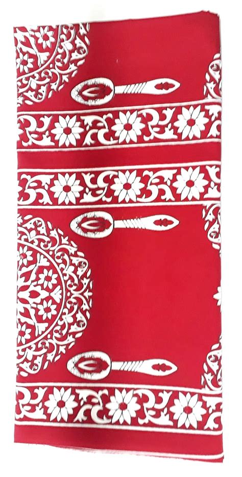 Trendz Handpicked Dastarkhan Red with White Design Large 22 Seater ...