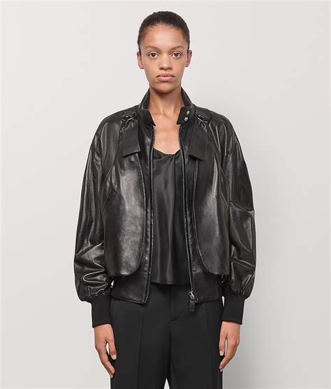 Bottega Veneta Cotton Bomber Jacket in Nero (Black) - Lyst