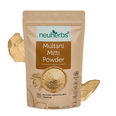 Neuherbs Multani Mitti Powder 200g (Pack of 1) For Men & Women | Pure ...
