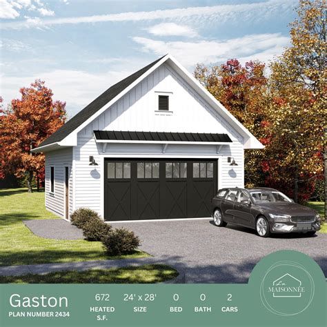 Garage Plans 24'x28' Garage Plan 24x28 Garage Plan Two Car Garage ...