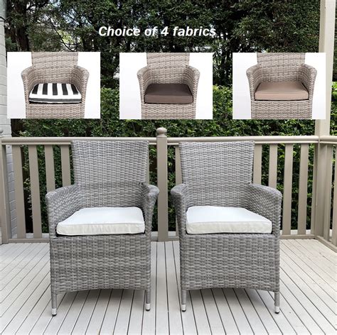 Outdoor woven on sale dining chairs