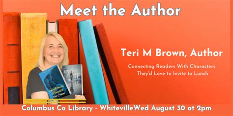 Meet Teri M Brown, Author of An Enemy Like Me, Columbus County Library ...