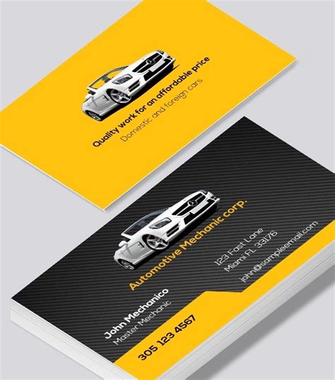 Mechanic Business Card Design 的图像结果