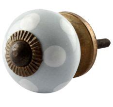 Ceramic dotted knob - kitchen pulls - chrome door knobs - closet door knobs