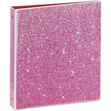 NatureTouch 3 Ring Binder, Glitter 1 Inch Organizer (10.5'' X 11.5 ...