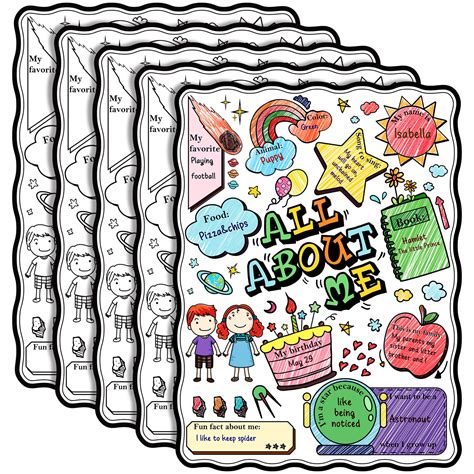 All About Me Student Posters Fill In Posters Student Week | Desertcart ...
