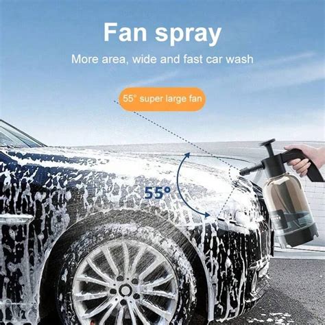 2L Hand Pump Wash Spray Bottle Car Foam Wash Sprayer Car High Pressure ...