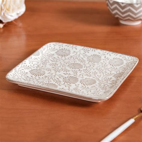Floral Fiesta Square Snack Plates Set Of 4 7x7 Inch Online - Premium ...