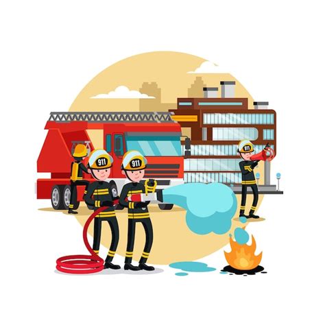 Modèle de protection incendie | Vecteur Gratuite