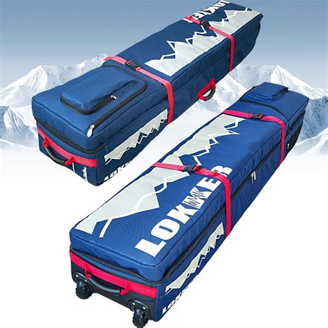 Snowboard Bag Ski Bag with Wheels Heavy Duty 180cm Large Capacity ...