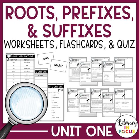 120 Root Words, Prefixes, and Suffixes PDF List - Literacy In Focus