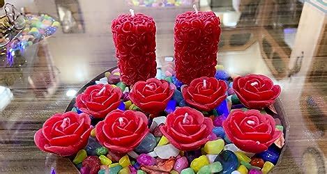 Shraddha Creation Scented Candles, Floating and Pillar Set, Rose ...