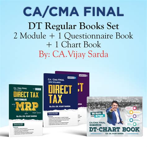 CA/CMA Final Direct Tax Books Set By CA Vijay Sarda For May 26, Sep. 2 ...