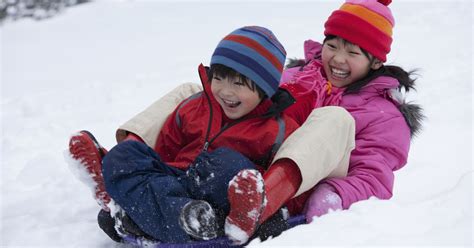 Kids Playing In Snow