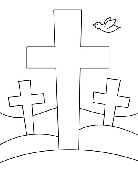 Cross Coloring Page