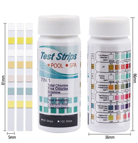 Pool Test Strips Color Chart 的图像结果