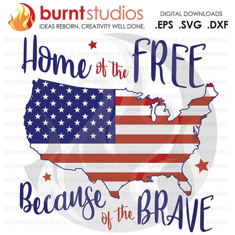Wall Décor Signs American flag Red America land of the free because of ...