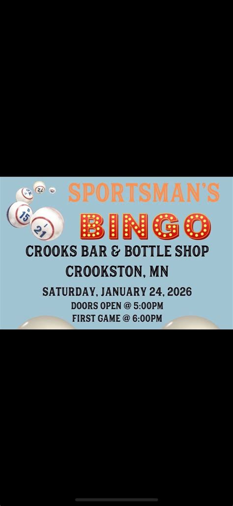 Ducks Unlimited Bingo at Crooks Club - Crookston, MN, Crooks Club Bar ...