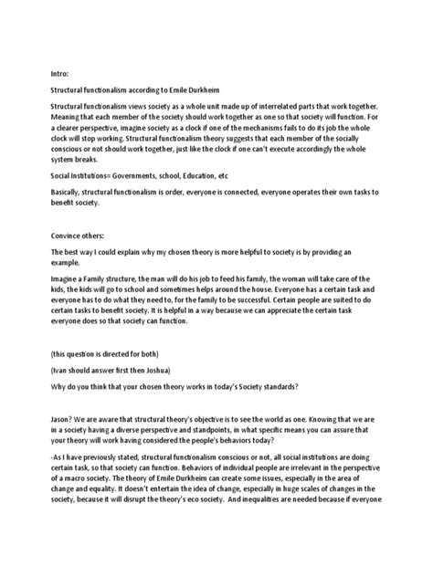 Image result for Functionalist Theory Durkheim