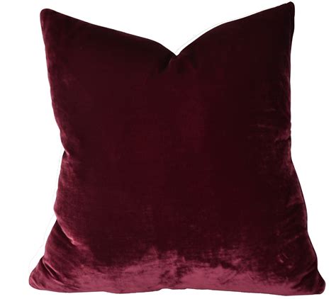 Merlot Silk Velvet | Burgundy throw pillows, Maroon throw pillow, Silk ...