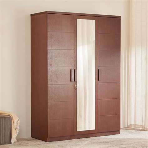 Buy My Bed Denis 3-Door Wardrobe with Mirror - Walnut from Home Centre ...