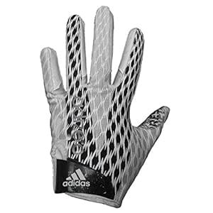 adidas Adizero 4.0 Adult Football Receiver's Gloves, White/Black ...