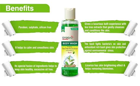 Buy Arogya Body Wash with Tea Tree Essential Oil, Licorice & Basil ...