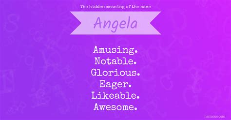 The hidden meaning of the name Angela | Namious