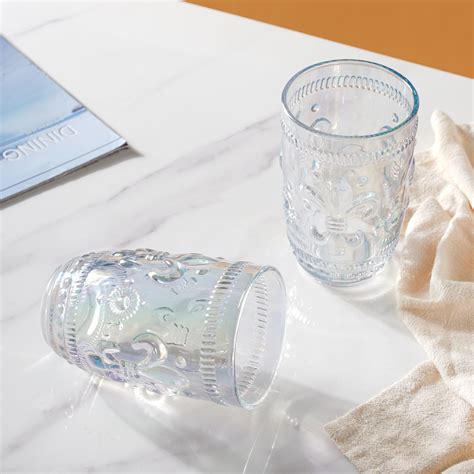 Colored Drinking Glass Set of 2