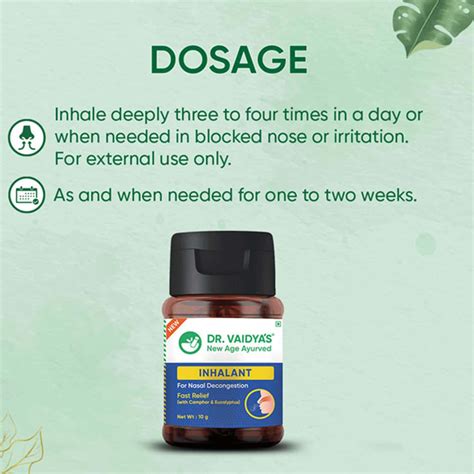 Buy DR. VAIDYA'S INHALANT AYURVEDIC INHALER FOR SINUS CONGESTION AND ...