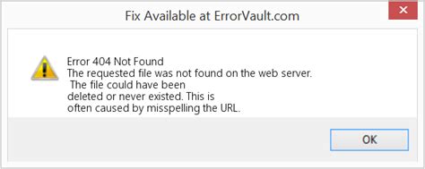 How to fix Error 404 (Not Found) - The requested file was not found on ...