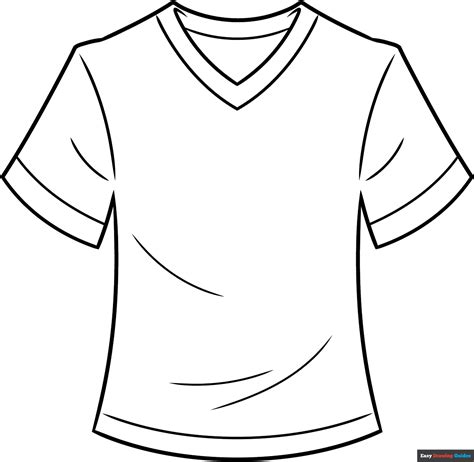 How to Draw a T-Shirt Outline - Really Easy Drawing Tutorial